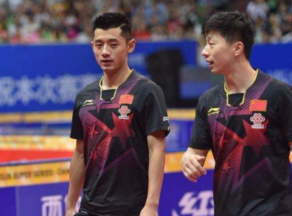 中国队完胜瑞典队，张继科带队取胜